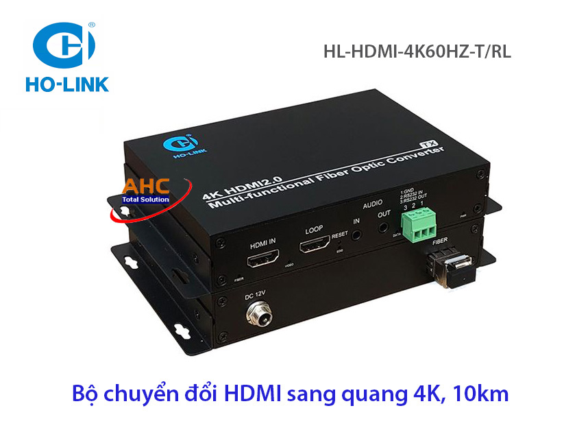 Bộ chuyển đổi HDMI sang quang 4K@60Hz Holink HL-HDMI-4K60HZ-T/RL